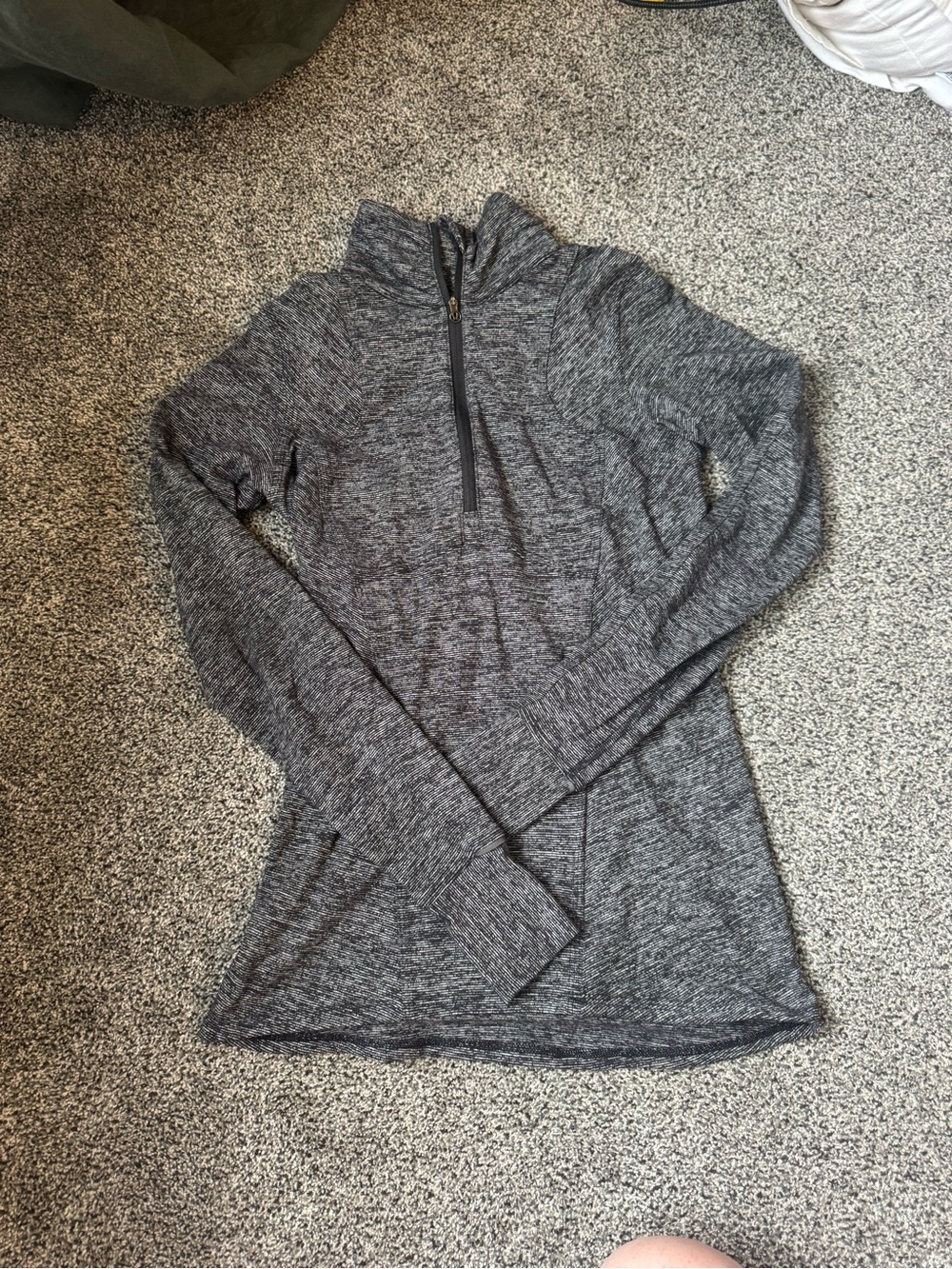 Lululemon Gray Quarter-Zip Long Sleeve Pullover
